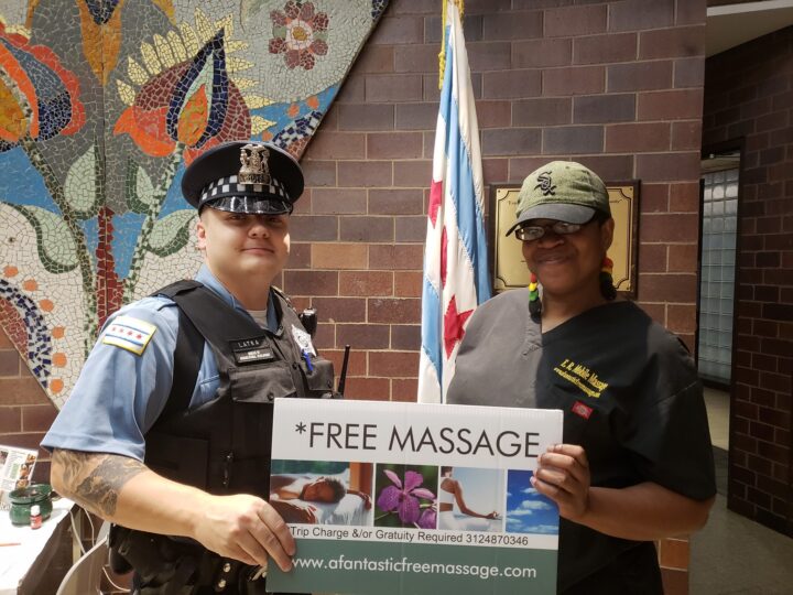 Free Massage for Police by Emergency Mobile Massage