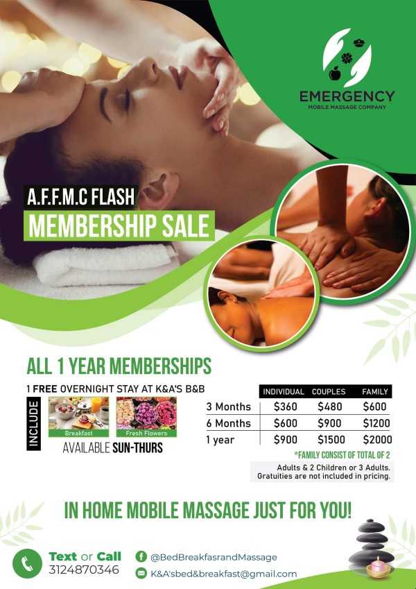Massage Club Membership Sale